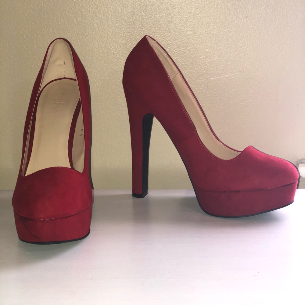 Charlotte Russe red heels. Size 10
